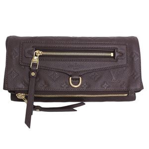 Louis Vuitton Monogram Emplant Petit Yante Clutch Bag Second Bag Black
